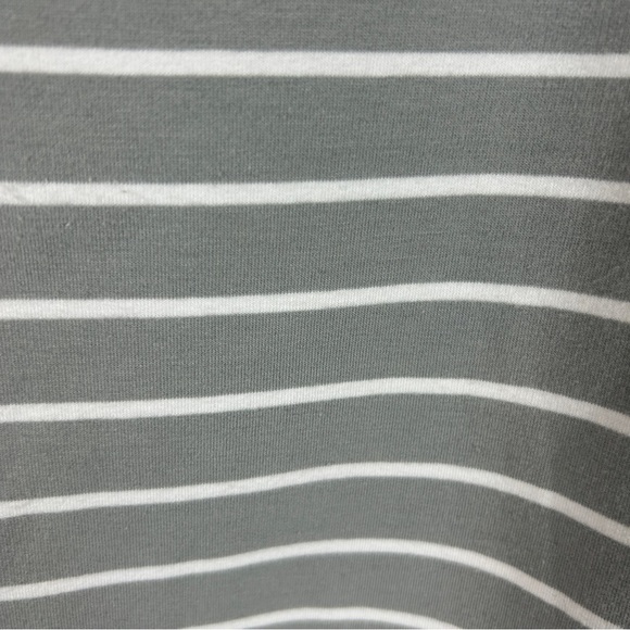 BB Dakota Striped French Terry Oversized Long Sleeve Tee XL Grey - Picture 7 of 12